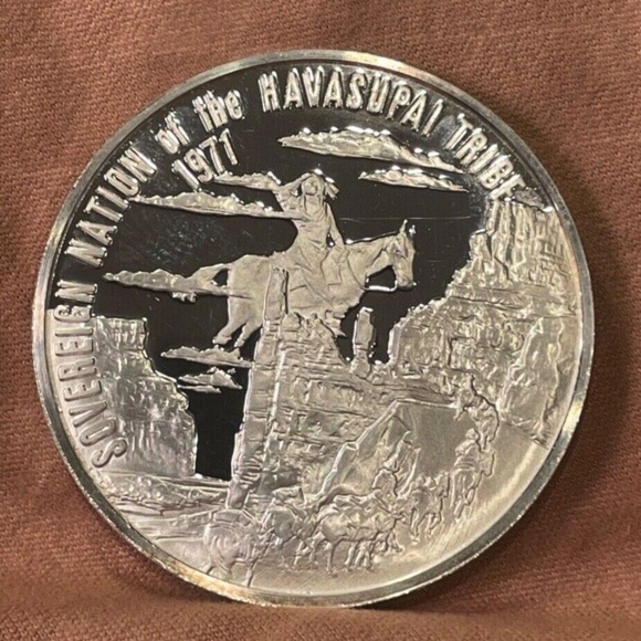 1971 SILVER SOVEREIGN NATION OF THE HAVASUPAI ~INDIAN TRIBAL SERIES .999 S PROOF - Picture 5 of 6